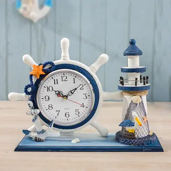 Viduržemio Jūros Regiono Laivybos Laikrodis Creative Garso Išjungimo Laikrodis, Stalas, Miegamojo Staliukas Žiūrėti Stalinis Laikrodis