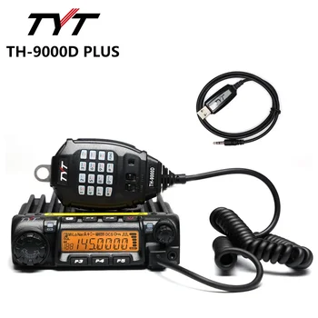 TYT TH-9000D PLUS Automobilių Mobiliojo Walkie Talkie VHF 136-174Mhz/UHF 400-490Mhz/220-260MHz 200CH 60/45W Maitinimo Transiveris Du Būdu Radijo