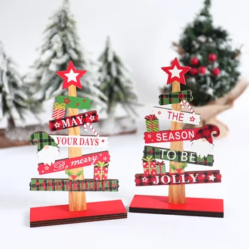 Kalėdų Dekoro Medinis Kalėdų Medžio Formą, Stalo Puošyba, Linksmų Kalėdų Dekoracijas 2023 Navidad Gimdymo Dovanos Naujieji Metai 2024