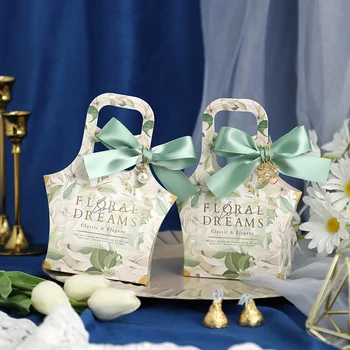 Naujas korėjos vestuvių saldainių dėžutė kūrybos mažas šviežias stiliaus grįžti dovanų nešti maišą saldainių tuščią langelį