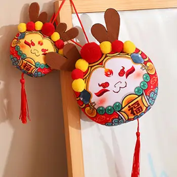Dragon Pliušinis Žaislas Kinų naujieji Metai Zodiako Dragon Pliušinis Pakabukas Įdaryti Ornamentu Vaikams 2024 Atostogų Dovanų Minkštas Dragon Vaikams