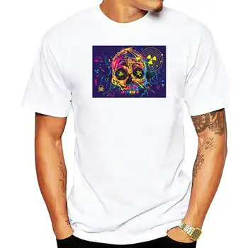 Branduolinės Kaukolė Emo T shirt. klasikinis turas kaklo, trumpas rankovėmis dydžių pasirinkimas, ir spalvos marškinėliai vyrams