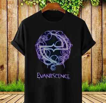 Evanescence Noriu Raudonos Logotipas Klasikiniai Marškinėliai Black Visi Dydis Dovana Marškinėliai