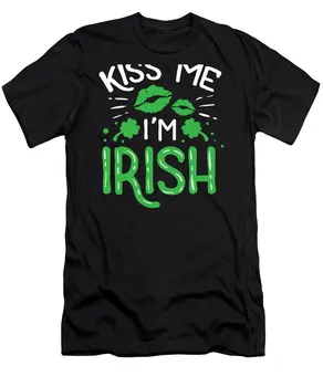 Kiss Me Im Airijos St Patriko Diena Žaliavinių Dovana T-Shirt