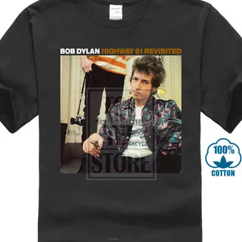 Bob Dylan Highway 61 Revisited Roko Grupė VYRIŠKI Marškinėliai Juoda Dydis S-Xxl