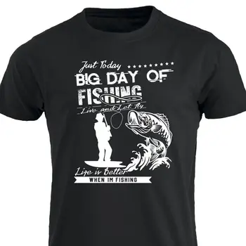 Big Day Žvejybos Dovanos Vyrams marškinėliai Skristi Žvejybos Apranga Žvejys Žvejui