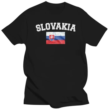 2019 Juokinga Slovakija Nelaimę Slovakijos Pasididžiavimas Vėliavos Soccers Vyrai T-Shirt Tees