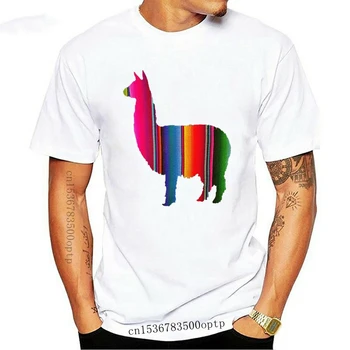 Vyras Drabužių, O-kaklo Mados Atsitiktinis Aukštos Kokybės Print T Shirt Lama Alpaka Aguayo Inca Tekstilės T-shirt