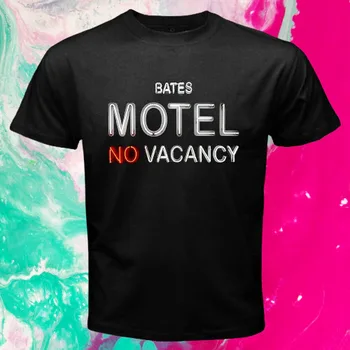Nauji Marškinėliai Bates Motel mistikas Logotipą, vyriški Juodi Marškinėliai JAV Dydis S-5XL