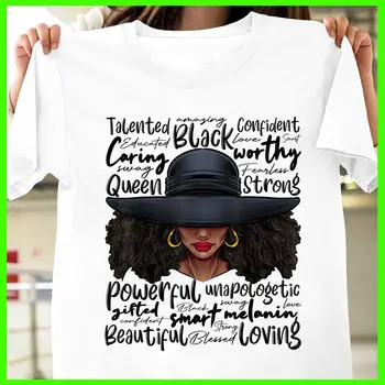 Afrikos Juodasis Afrikos Amerikos Istorija Ponios Melanino Mergina T-Shirt S-5XL