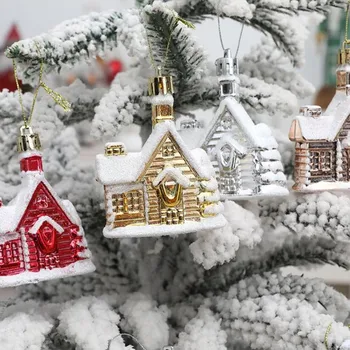 2023 Kalėdų Eglutė Dekoras Prekių Dažytos Sniego Namus Varveklis Saldainiai Kabantys Papuošalai Navidad Kalėdų Dekoracija Namuose Gimdymo Noel