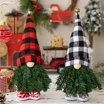 Kalėdų Beveidis Gnome Lėlės Kalėdų Ornamentu LED Šviesos Kalėdų Stalo Dekoravimas 2024 Naujųjų Metų Šalies Prekių