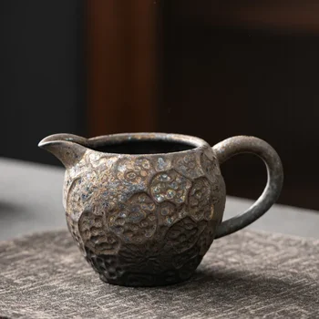 Japonų stiliaus pusėje puodelio arbatos jūra, retro keramikos paauksuota geležies glazūra arbatos daliklis visuomenei vienodą taurė