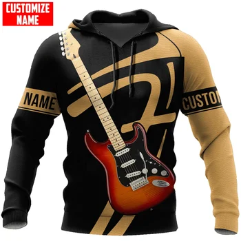 PLstar Kosmosas Asmeninį pavadinimas Gitara 3D Visi Per Atspausdintas Vyrų Hoodie Unisex Atsitiktinis Striukė zip hoodies sudadera hombre MT-78