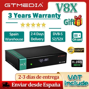 Gtmedia-Originalus V8X palydovinis imtuvas, built-in wifi 1080P FHD DVB-S2 dekoderis, H. 265, naujovinami iki gtmedia V8 nova v9 premjero v7 s2x/s5x
