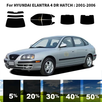Pjaustytuose nanoceramics automobilių UV Lango Atspalvis, Rinkinys, Automobilių Langų Plėvelės HYUNDAI ELANTRA 4 DR LIUKAS 2001-2006 m.