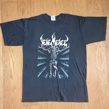 Vehemence Dievas Buvo Sukurtas Vintage 2002, T-shirt Death Metalo