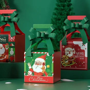 Linksmų Kalėdų Saldainių, Sausainių Dovanų Dėžutes Kalėdų Senelio Dovanų Popieriaus Pakuotės Navidad Gimdymo Noel Šalis Dekoro Prekes