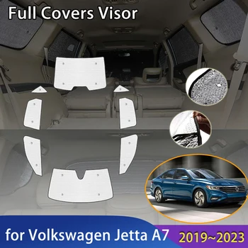 Automobilio Pilnas Padengimas Stoglangis Volkswagen VW Jetta A7 MK7 Vento 2019~2023 Aksesuarų prekinis, galinis Stiklo Atšvaitais, Dangtelį nuo Saulės Apsaugančių