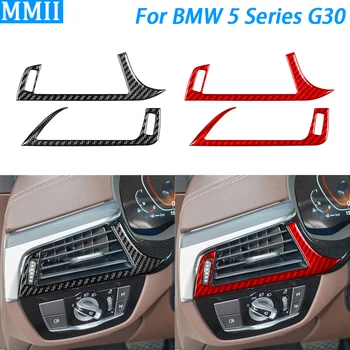BMW 5 Serijos G30 2016-22 Anglies Pluošto prietaisų Skydelio Tiek Šoninės Oro Angos Apdaila Padengti Automobilio Interjero Aksesuarai Lipdukas