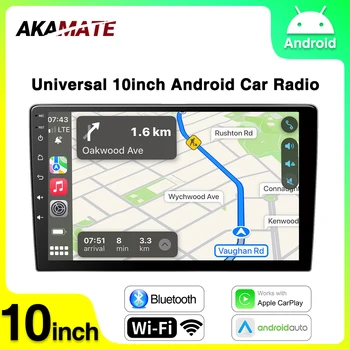 Universalus 10inch Automobilio Radijo, GPS Navigaciją, Android daugialypės terpės Grotuvas, Bluetooth, WiFi, FM RDS už 