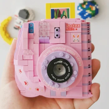 Žaislas Vaikams, Skaitmeninis Momentinių Polaroid Fotoaparatas Pink Rabbit Mašina, Nuotrauka 3D Modelį 