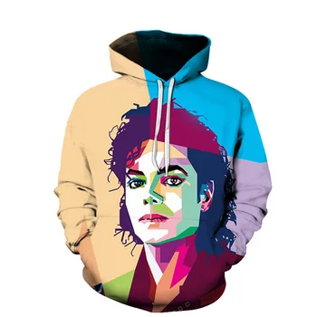 Pop-Hip-Hop Dainininkas Michael Jackson hoodie vyrų 3D Atspausdintas Unisex Palaidinukė Plius Dydis Streetwear tendencija megztinis viršuje drabužiai