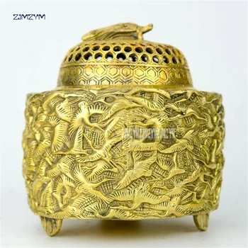 11cm Aukščio Vario Chizuru censer apdailos praktinių žalvario smilkalų degiklis Xiang centų censer apdailos Kvapas Pašalinimas