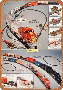 Metalo Derliaus Juokinga Alavo Pasirašyti 1971 Tyco Elektros Žaisliniai Traukiniai