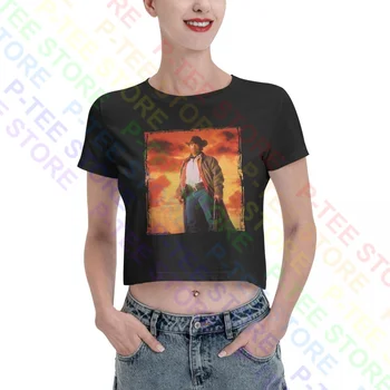 Walker, Texas Ranger Chuck Norris Su Gražia Saulėlydžio Moterų Pasėlių Top marškinėliai Tee Medvilnės Moterų Marškinėliai