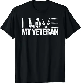 NAUJAS TIK man Patinka, Mano Veteranas Vėliavos Širdies Žmonai, Draugei, Dovana Idėja T-Shirt S-3XL