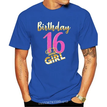 Naujas Vyrų trumpomis rankovėmis marškinėlius 16 metų Saldus Šešiolika Aukso Karūna Mergina marškinėliai T Shirt Moterims, t-shirt