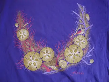Derliaus Smėlio & Jūros Kriauklių Floridos Atostogų Turistų Violetinė Suaugusiųjų Marškinėliai L