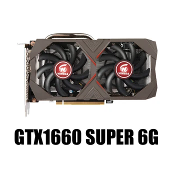 VEINEDA Grafikos Plokštę GTX 1660 Super 6gb GDDR6 192 Bitų PCI-E 3.0×16 Žaidimų GPU gtx 1660 serijos Vaizdo plokštės Restauruotas korteles